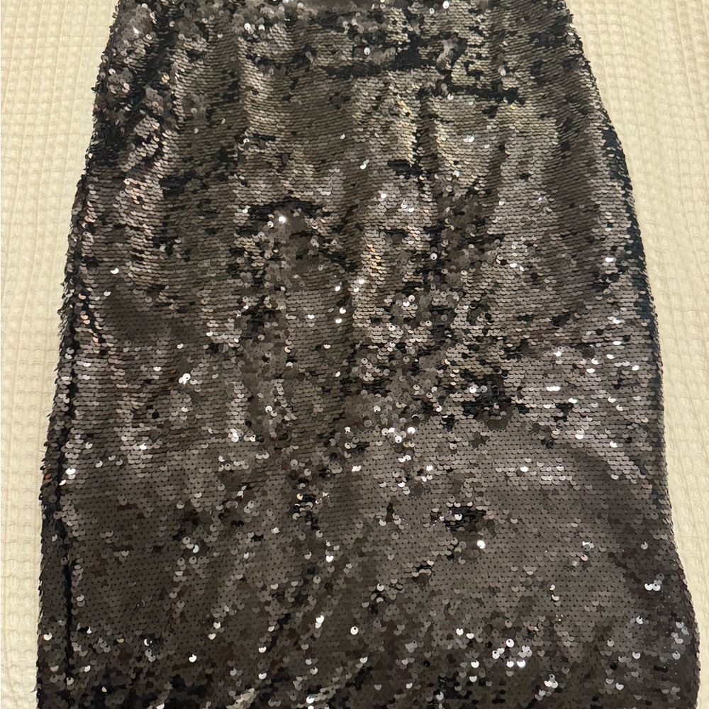 H&M Black Sequined Pencil Skirt
